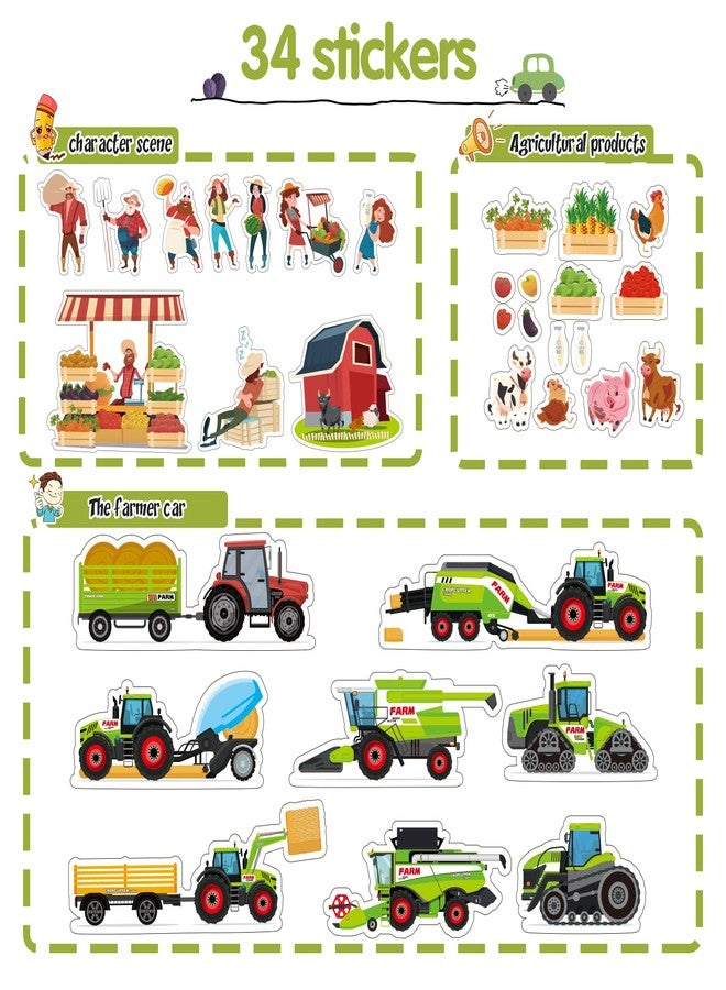 Oriate Kids Farm Toys Realistic Tractor Vehicle Playset, Diecast Car Set Educational Mini Farm Animals with Flatbed Trailer, Birthday Gift for Children 3 Year Old - Image 4